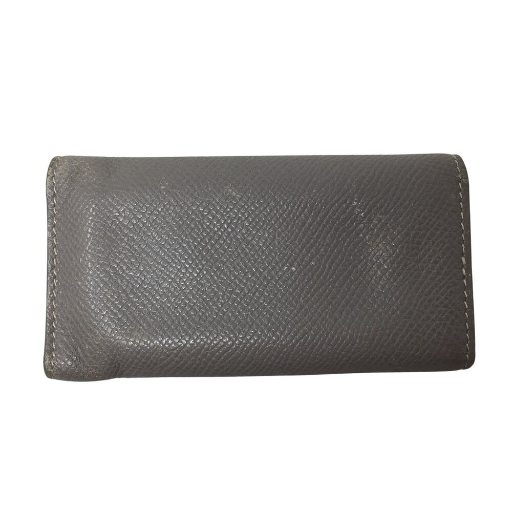 TOD'S 5 Key Keyholder Wallet - Beige/Gray Pebbled Leather - Picture 2 of 10